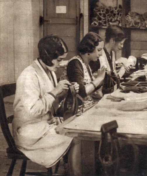 Hand Sewing Gloves in a Factory c1930
