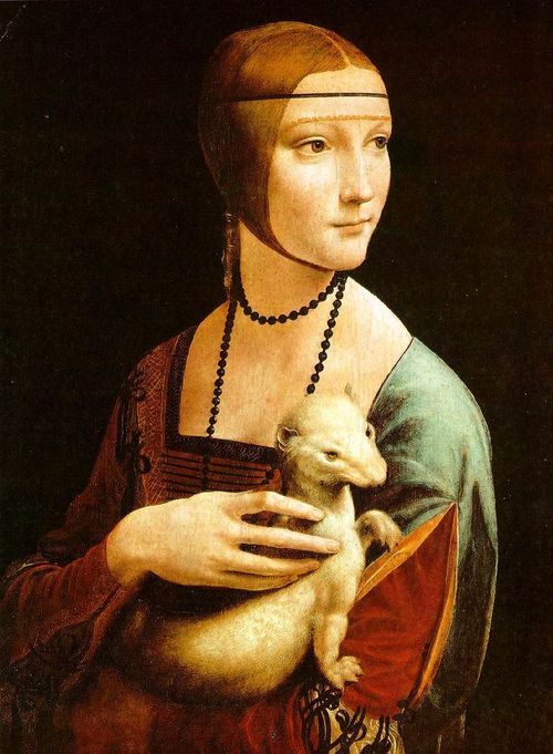 Dama con Ermellino, ritratto di Cecilia Gallerani, Leonardo da Vinci, 1490