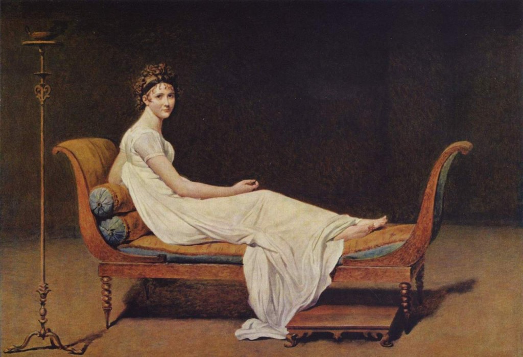 Madame Récamier, Jacques-Louis David, 1800,  Musée du Louvre, Parigi